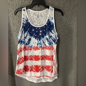 Women's Patriotic Tie-Dye Tank Top